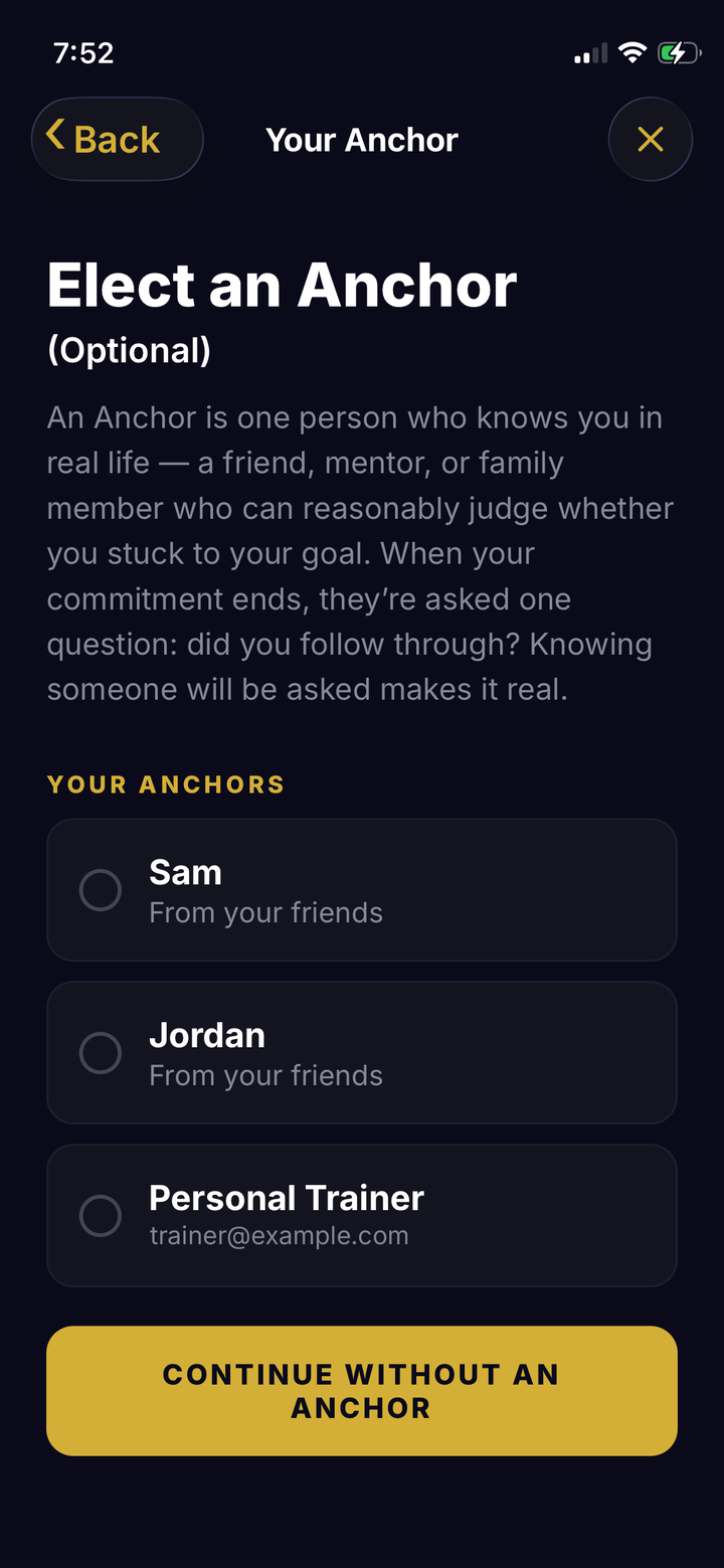 Electing an Anchor in Bet App
