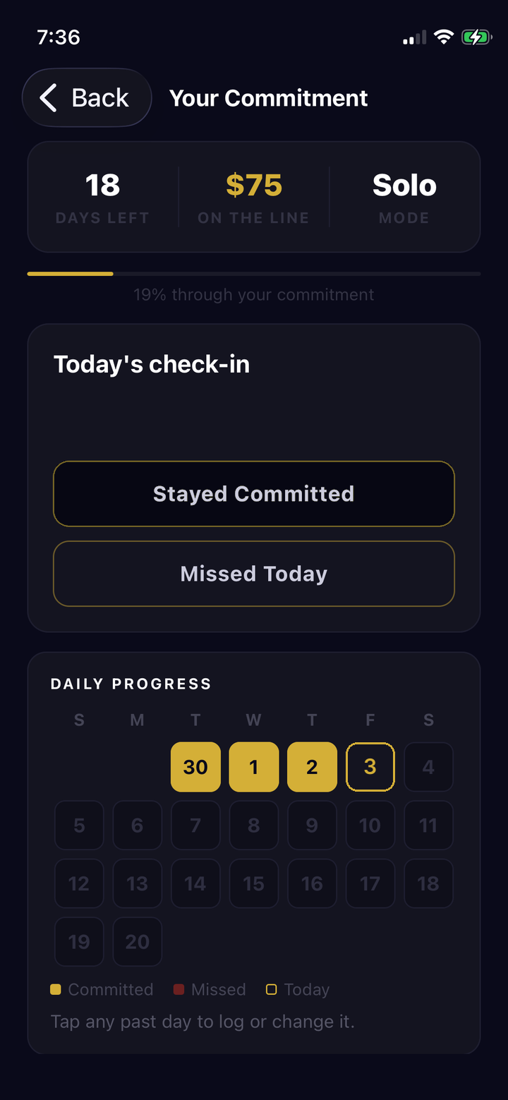Daily check-in in Bet App